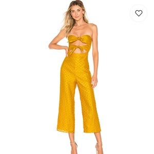 Majorelle Tessa jumpsuit in mustard yellow